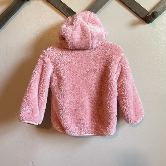 Fuzzy Soft Pink Bear Zip Jacket | 18-24m to 2T - Picture 3 of 6